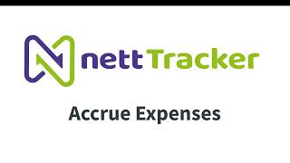 How to accrue for expenses using nettTracker
