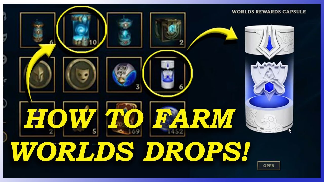 How to get Worlds Drops, Esports & Worlds Capsule Opening 2021 Event, LoL