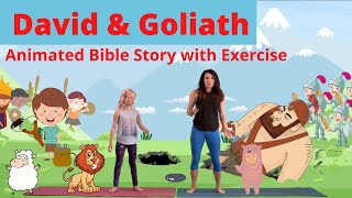 David & Goliath Bible Story with Exercise for Kids - Animated SoulStrength Fit Kids Christian Videos