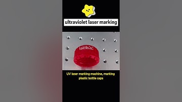 The UV laser marking machine can quickly mark letter patterns on plastic bottle caps.#shorts