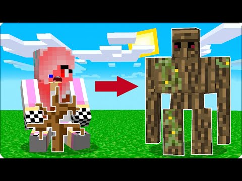 🌱Из КУСТИКА Появился... ДЕРЕВЯННЫЙ ГОЛЕМ в Майнкрафте! ЛЕСКА НУБИК