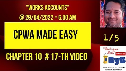 10.1 @ CPWA Code ( Works Accounts)