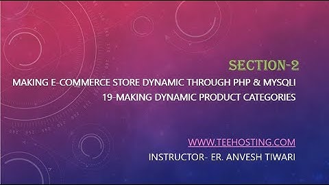 19 Making Dynamic Product Categories Multi Vendor E Commerce Website In PHP MySQLi