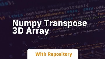 numpy transpose 3d array