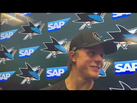 Stenberg Talks About His 1st NHL Point | San Jose Sharks vs. Los Angeles Kings Postgame (10.3.26)