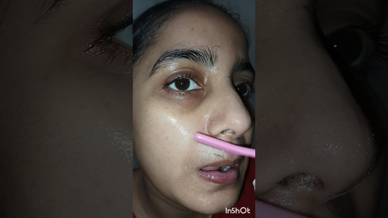 Facial hair removal for women 😳😱😵&zwj;💫#shorts