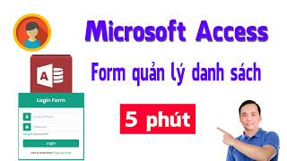 Tạo Form Quản lý người dùng trong, khóa chính và khóa ngoại MS Access