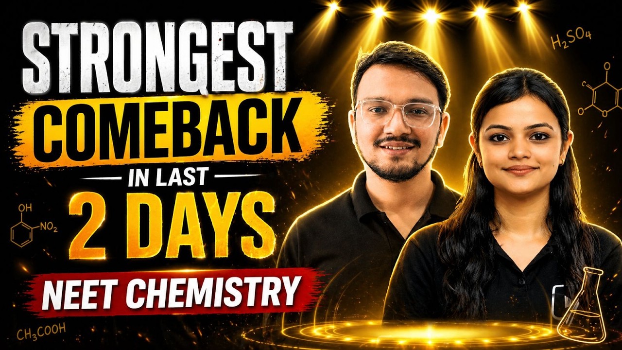 Strongest comeback in last 2 days 🔥 | NEET Chemistry Strategy #neet2026 ...