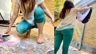 Download lagu Washing My Rug in the Yard | Simple Village Life Vibes#villageroutine