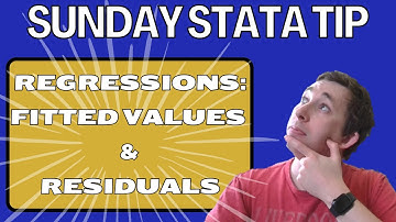 Master Stata Regressions Fitted Values and Residuals in 90 Seconds