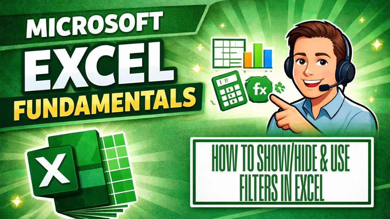 How to Use Filters in Excel (Show, Hide & Filter Data) (Beginner ...