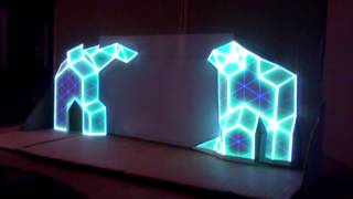 Projection Mapping Test 2 on Paper Cut-out
