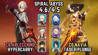 C0 Arlecchino Mono Pyro & C0 Navia Taser Plunge | Spiral Abyss 4.6/4.5 Floor 12 9⭐| Genshin Impact