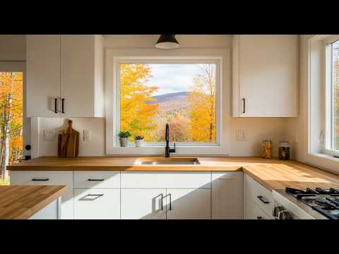 Coziest Autumn Tiny Cabin Tour | Modern Rustic Design in the Woods