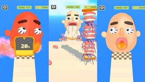 sandwich runner,sandwich run race!Gameplay walkthroug!(ios,android)mobile game level 127+135