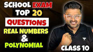 Top 20 Questions Based on Real Numbers and Polynomials Class 10 Maths I Important Questions maths