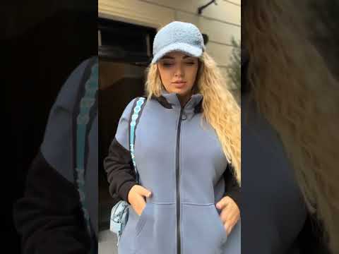 Жіночий спортивний костюм із тринитки на флісі толстовка та штани розміри норма й батал, видео 1