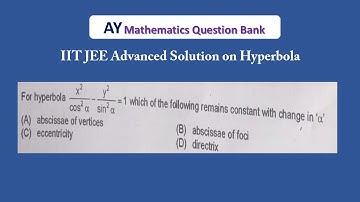 #2003 IIT JEE Advanced Previous Years Problem with Solution | Hyperbola | JEE 2003 Multiple Choice
