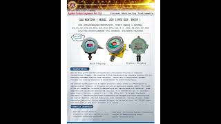 ATS-109TD Explosion Proof Fixed Gas Detector | IP65 Flameproof Gas Transmitter for Toxic