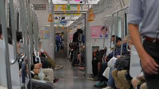 Tokyo Train Inside Stock Footage