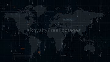 Hitech world map motion background loops | hi-tech world map stock video | world map motion graphics