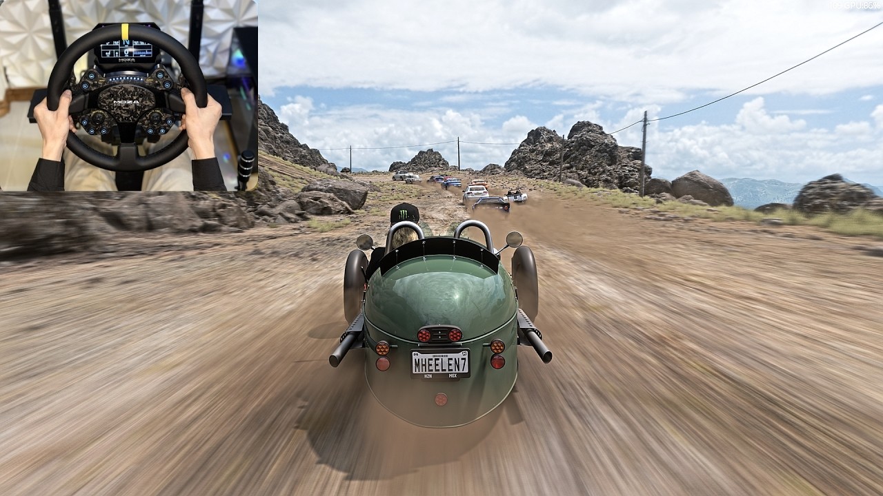 245HP Morgan 3 Wheeler |Racing Rally Forza horizon 5  |Steering Wheel Gameplay