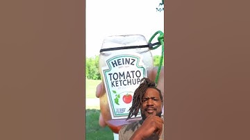 He really engineered this to get the last drop of ketchup 😂 #engineering #ketchup #reactions