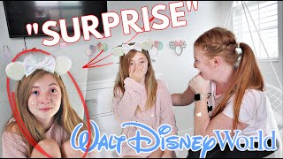 Surprising my 10 yr old w\/ DISNEY WORLD *emotional*