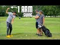 Playing Golf Using Only 1 Arm - Challenge