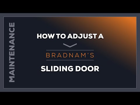 How to adjust a sliding door