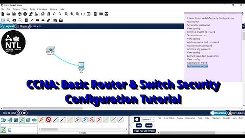 CCNA Packet Tracer Lab | Basic Router & Switch Security Configuration Tutorial