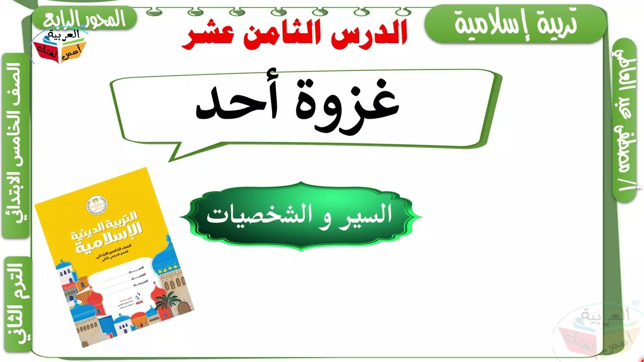 غزوة أحد - للصف الخامس الابتدائي- تربية إسلامية - الترم الثاني - أ/ مصطفى عبده