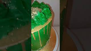 cake short reels gold green tårta torte birthday
