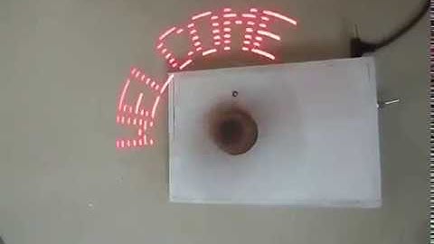 LOW cost POV display with stable text - Persistence of Vision - Rotating LED Display