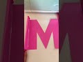 3D paper letter M 🤩 #shorts #3dpaperletter #cricutmade #3dpapercraft