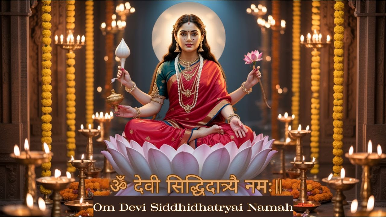 ✨ Navratri Day 9 | ॐ देवी सिद्धिदात्र्यै नमः॥ | Siddhidatri Mantra Chanting for Blessings & Success✨