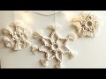 Diy Macrame Christmas Ornament/Macrame Snowflake/macrame christmas/Macrame ornament/makrome yılbaşı