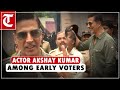 Bollywood actor Akshay Kumar cast his vote at a polling station in Mumbai