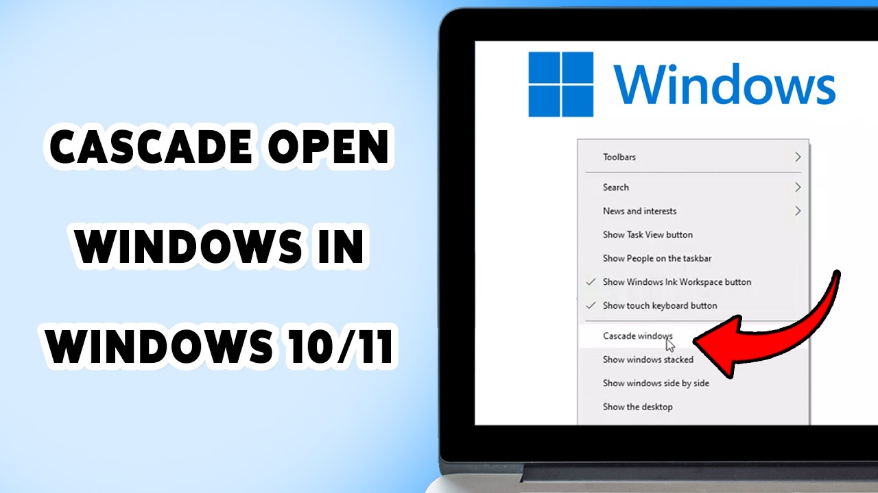 How To Cascade Open Windows In Windows 10/11 | Arrange Multiple Windows ...
