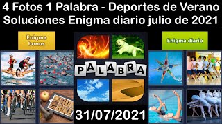 4 Fotos 1 Palabra - Deportes de Verano - 31/07/2021 - Solucion Enigma diario - julio de 2021 screenshot 3