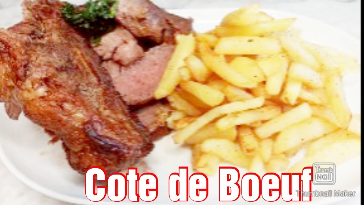 Côte de boeuf with chips