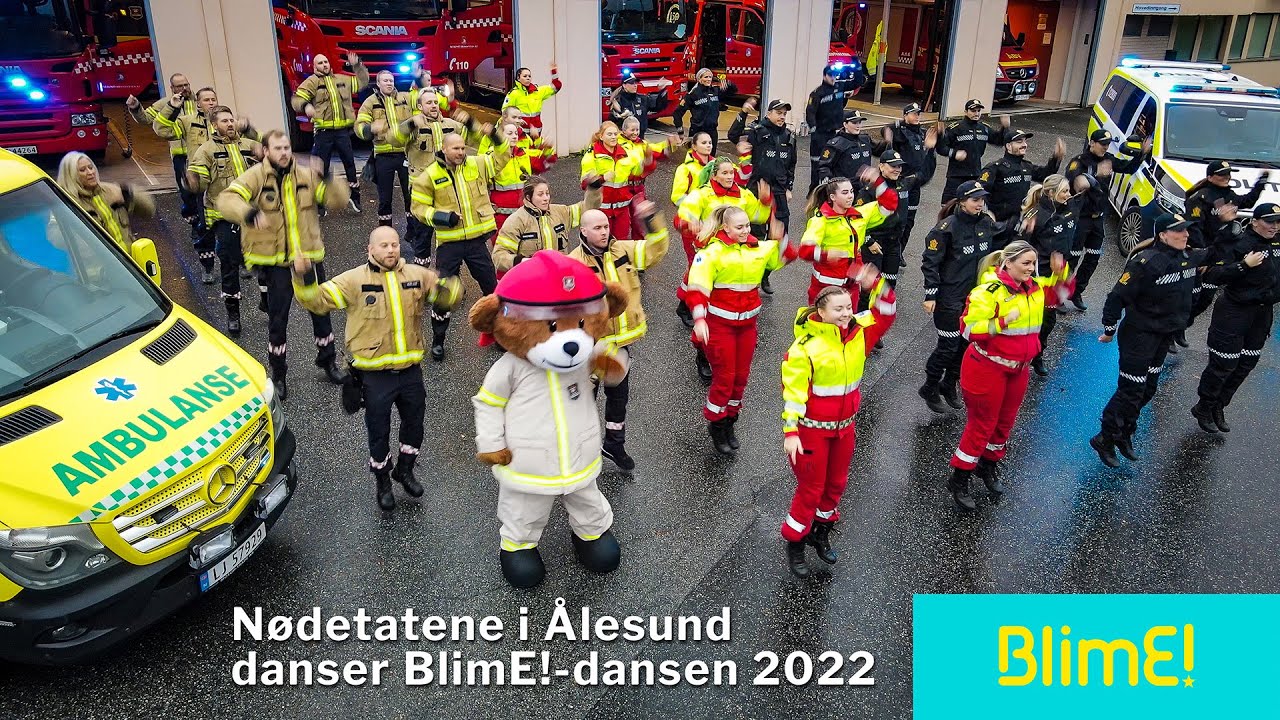 Nødetatene i Ålesund danser BlimE-dansen 2022 - "Den ene"