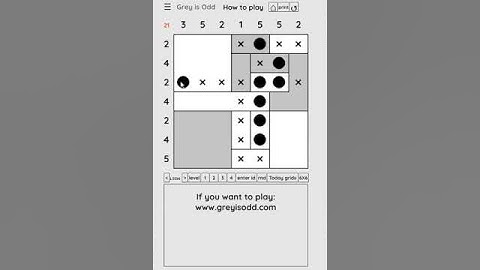 Grey is Odd - Today grids. Solution level 4 7X7 dated 03-03-2024
