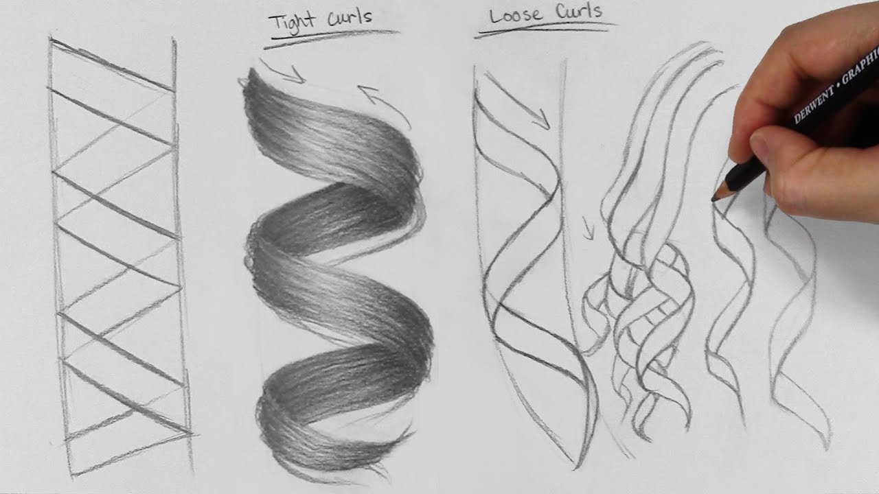 How to Draw Long Curly Hair - thptnganamst.edu.vn