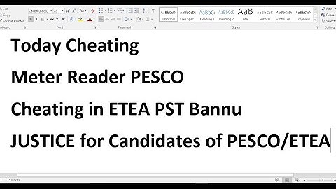 Cheating in PESCO and ETEA test | Justice for Meter Reader Test | Message for Testing Agencies
