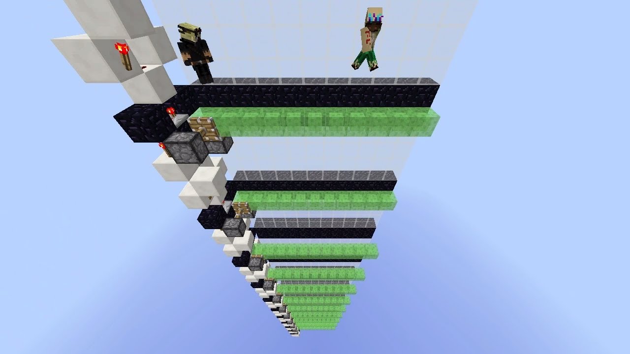 slime, slime block, piston, elevator, piston elevator, lift, compact, tiny,...