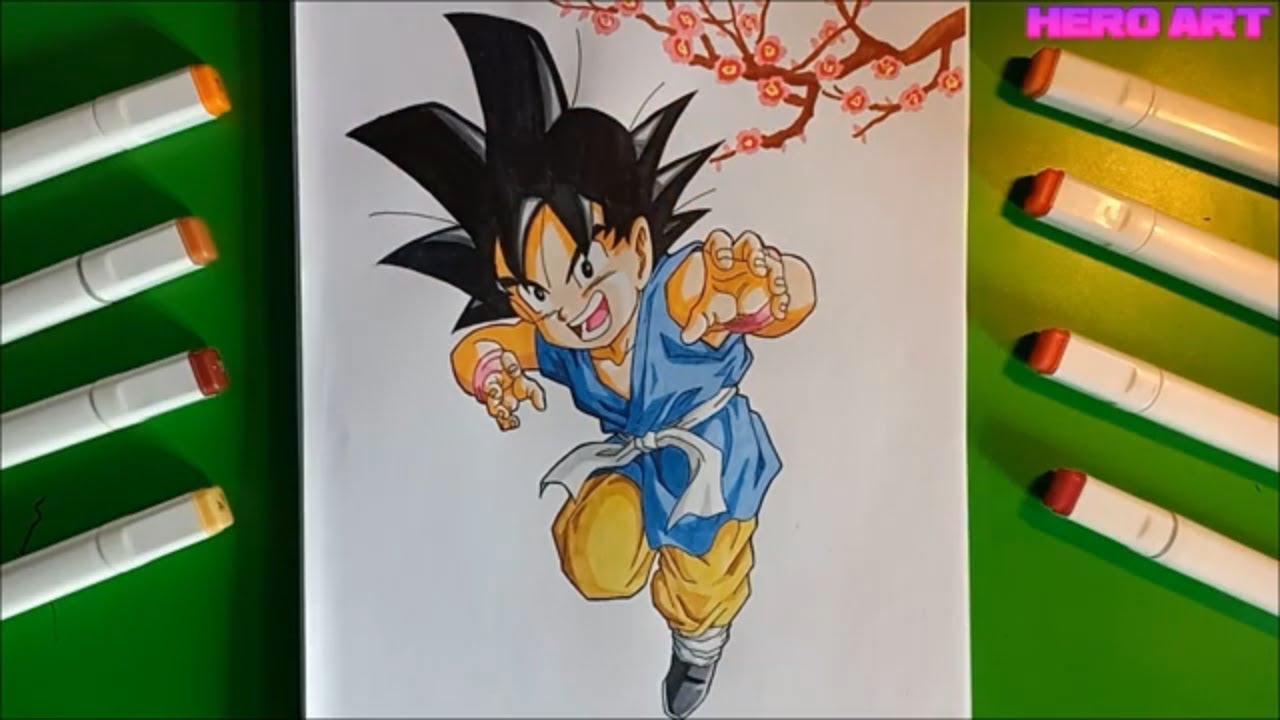 How to Draw Goku from Dragon Ball - Step by Step Video - video Dailymotion