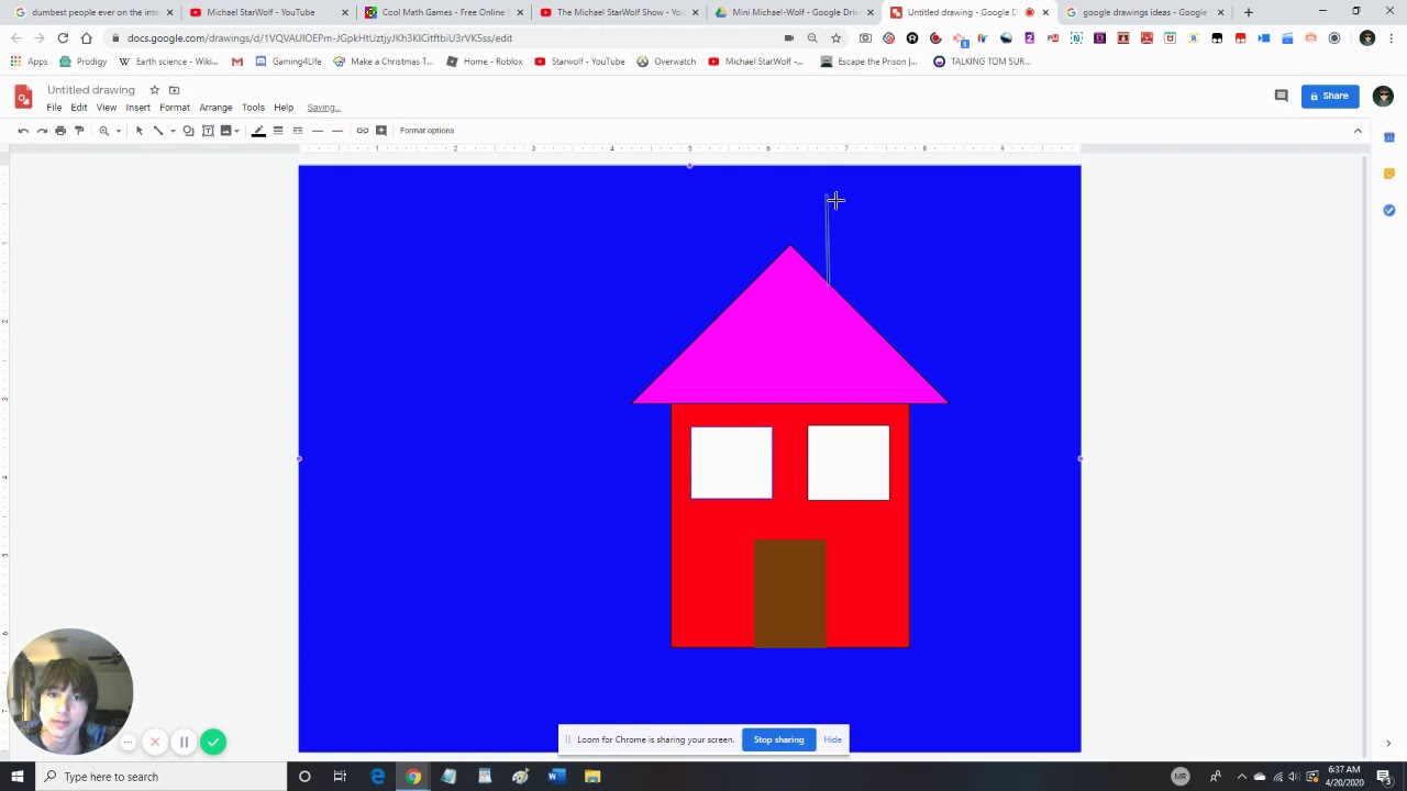 I drew a house on Google Drawings YouTube