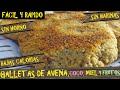 Galletas de avena coco miel y frutos, sin horno, sin harina, fáciles, rápidas saludables y muy ricas