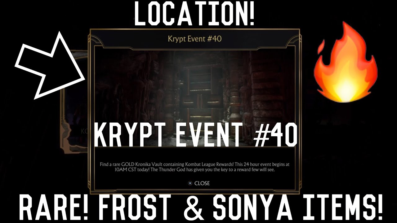 MK11 KRYPT EVENT 40 LOCATION! (RARE! Frost & Sonya Items!) YouTube